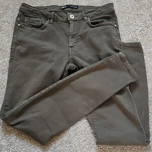 Zara olive utility skinny pants